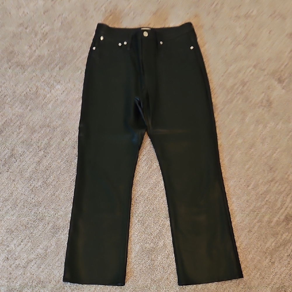 J CREW faux Leather Pants